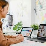5 personnes en visio